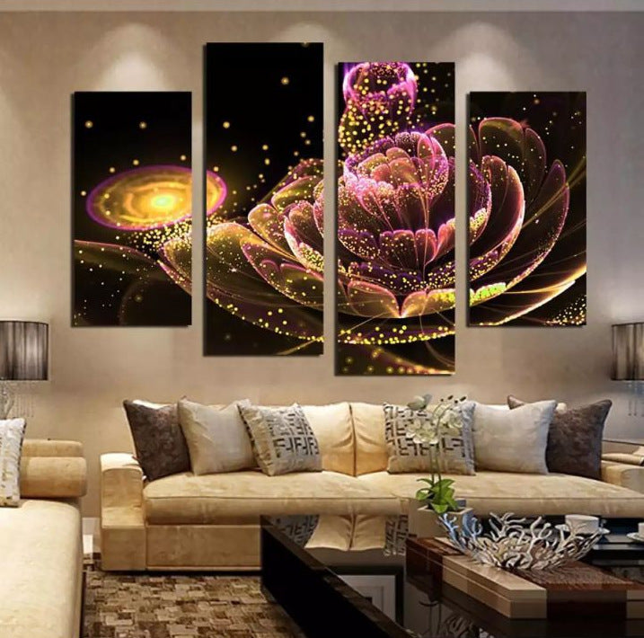 130x80CM flower Full Diamond Painting NO Frame Round diamond M0206