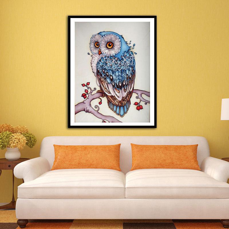 40x60CM Night Owl 5D Full Diamond Painting NO Frame round diamond