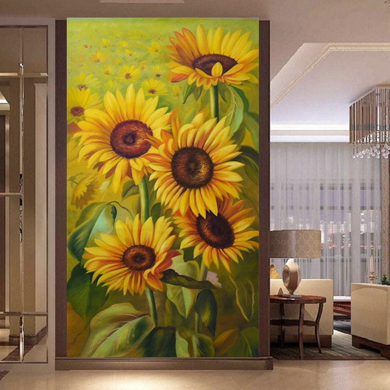 50x90CM Sunflower 5D Full Diamond Painting NO Frame square diamond