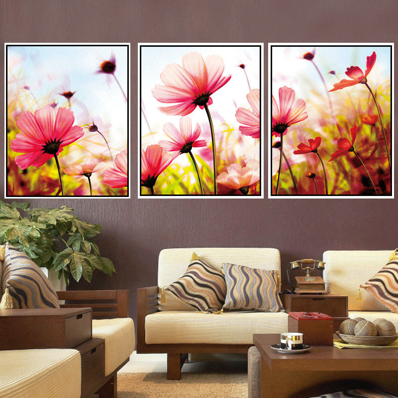 130x60cm 3pcs Flower 5d diy diamond painting full drill NO FRAME