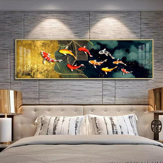 150X40CM-9 Fish- DIY 5D Diamond Painting Full drilled No frame-M1416