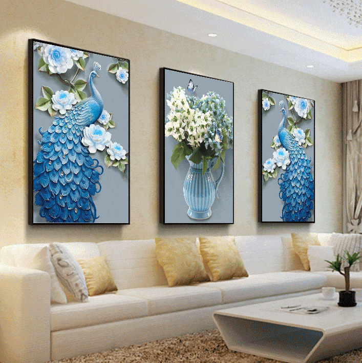 150X70CM-No Frame Peacock DIY 5D Diamond Painting （Each 50*70cm）