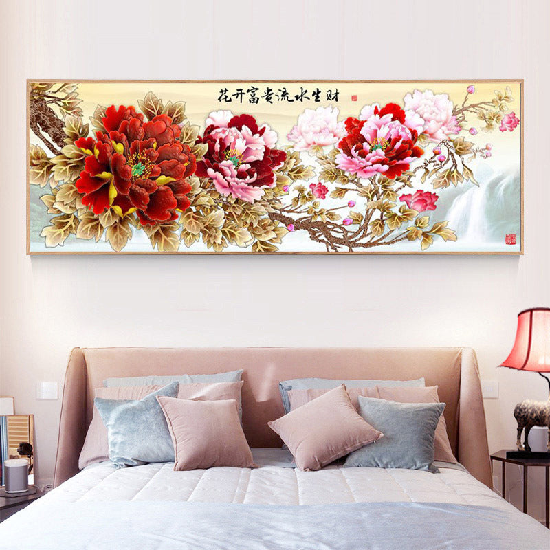 120x45cm Flower  5d diy diamond painting full drill NO FRAME （special beads）