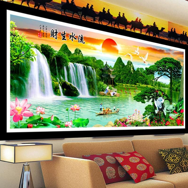 150X65CM 5D Full Diamond Painting DIY