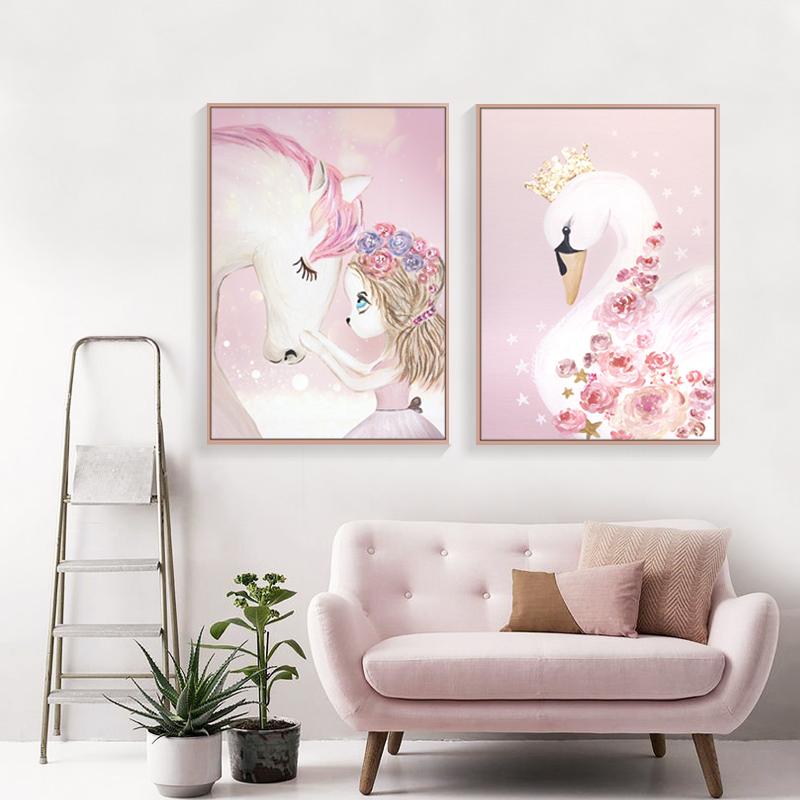 120x60CM （3pcs-each 40*60cm） 5d diamond painting no frame-Pink cartoon