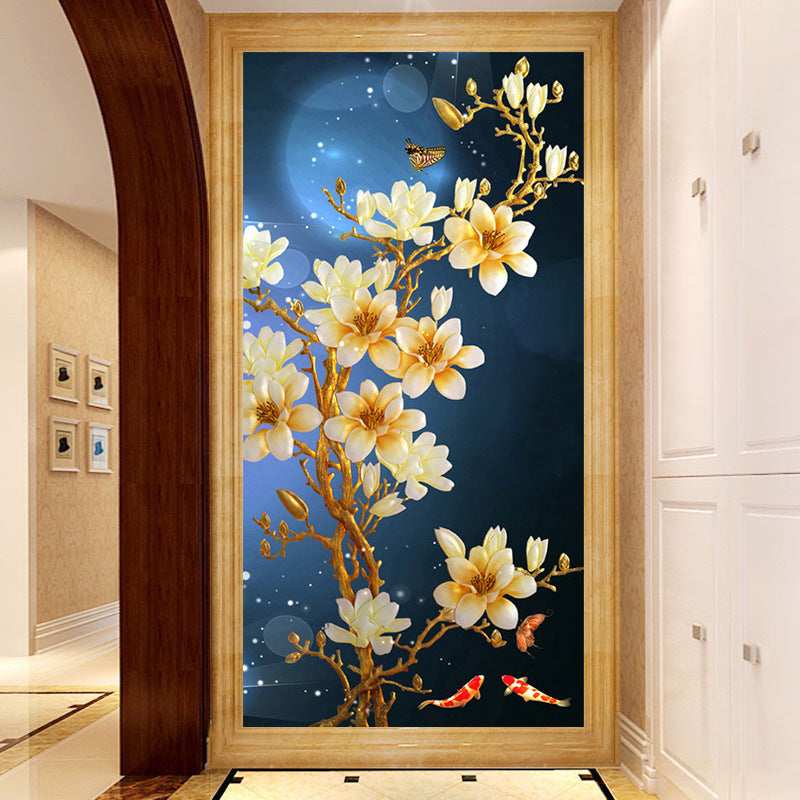 50x90CM-Flower- DIY 5D full Diamond Painting  A9568