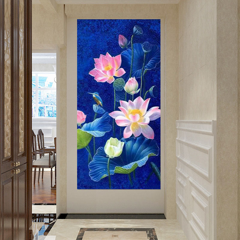 50x100cm Lotus 5d diy diamond painting full drill NO FRAME