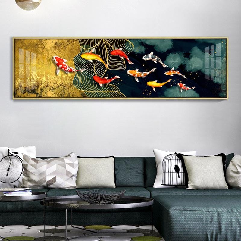 150X40CM-9 Fish- DIY 5D Diamond Painting Full drilled No frame-M1416