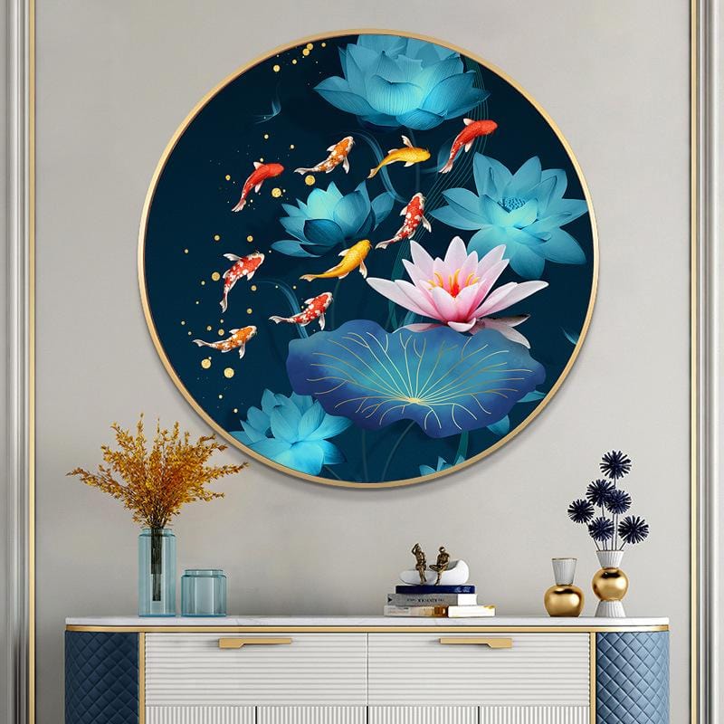 60x60CM  Lucky fish Full Diamond Painting NO Frame Round beads