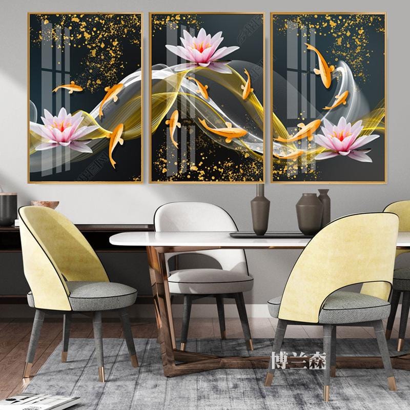 120X50CM-9 Fish- DIY 5D Diamond Painting Full drilled No frame -3pcs（Each40x50cm）