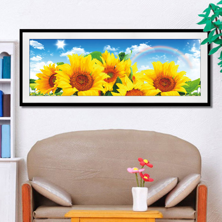 120x40CM-Sunflower- DIY 5D full Diamond Painting NO FRAME A9312