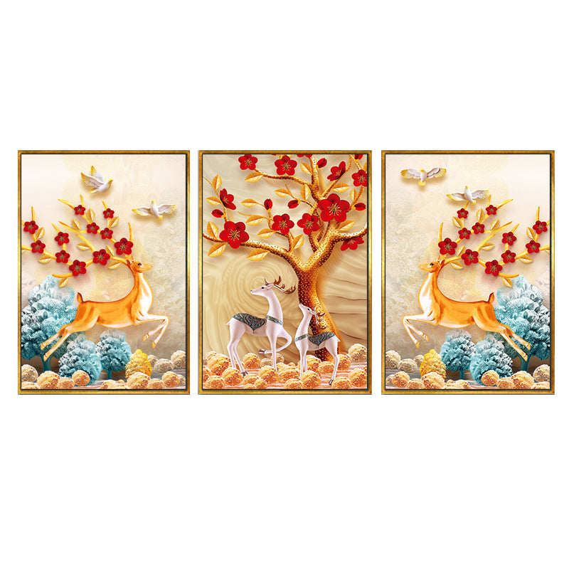 120x60cm Lucky Gold deer （Special AB beads） 5d diy diamond painting full drill NO FRAME