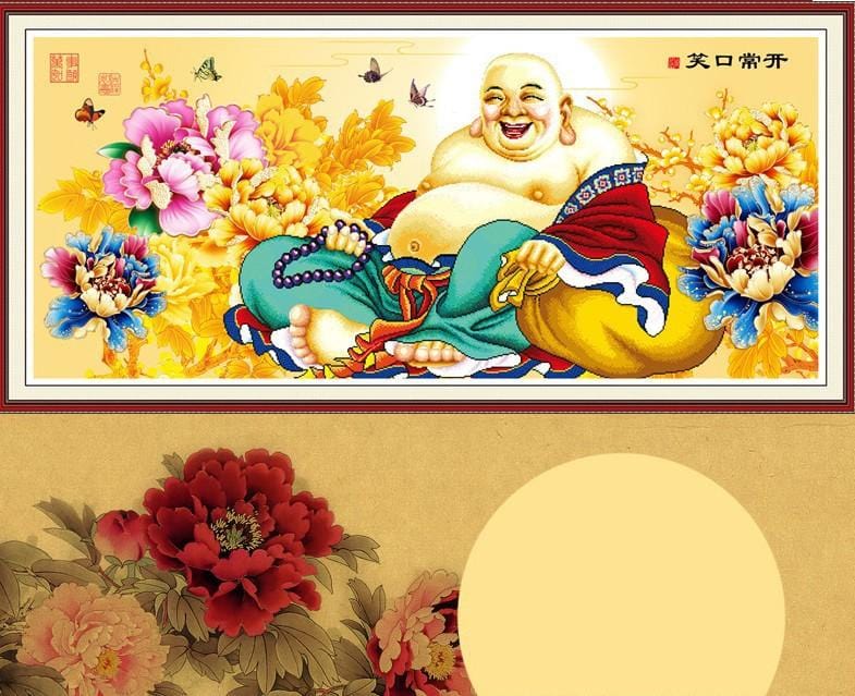 150x60CM-laughing buddha- DIY 5D full Diamond Painting