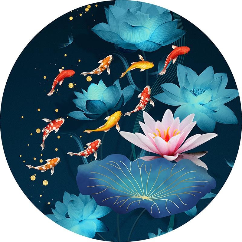 60x60CM  Lucky fish Full Diamond Painting NO Frame Round beads