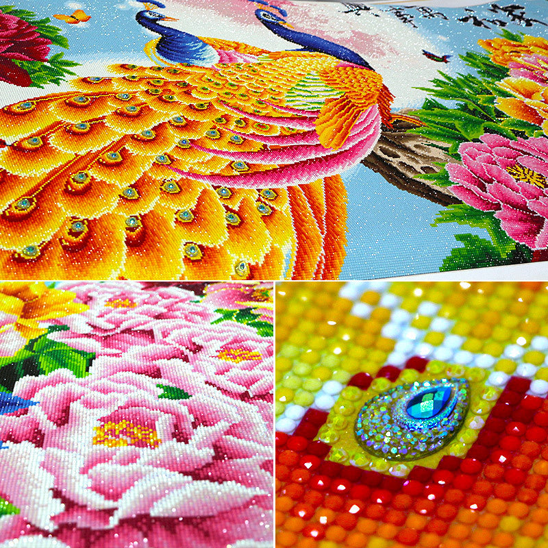 120x50cm(Special beads) peacock 5d diy diamond painting full drill NO FRAME