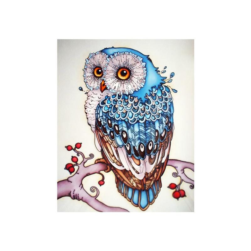 40x60CM Night Owl 5D Full Diamond Painting NO Frame round diamond