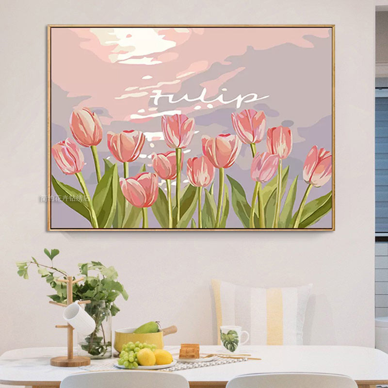 Tulip Full Diamond Painting NO Frame Round beads R1448