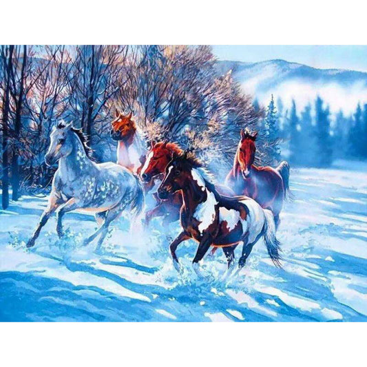 Horse No Framed DIY Oil Painting By Numbers Canvas Wall Art For Living Room Home Decor 40*50CM