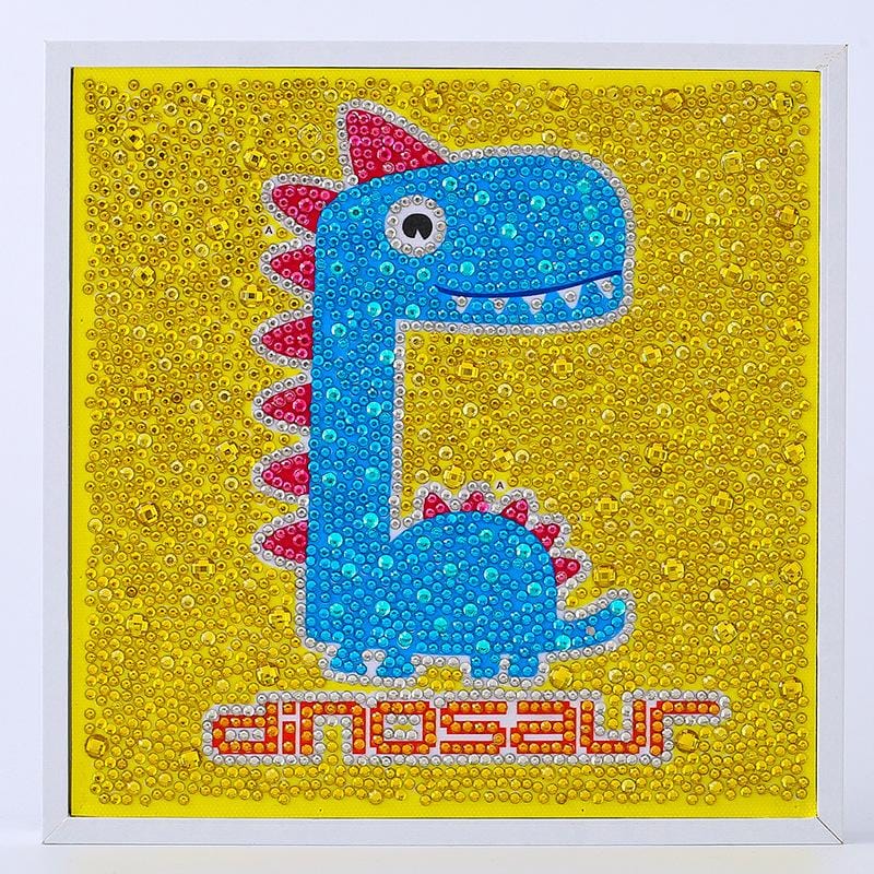 20X20CM Dinasour with frame 5D Kids Diamond Painting