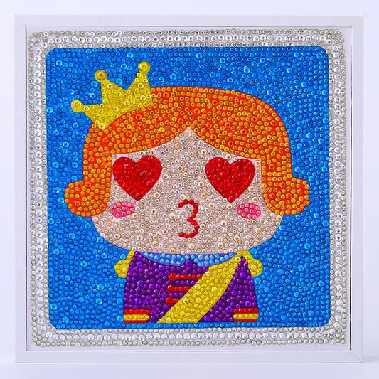 20X20CM Prince with frame 5D Kids Diamond Painting