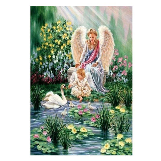 50x70CM Angel Full Diamond Painting NO Frame Round diamond