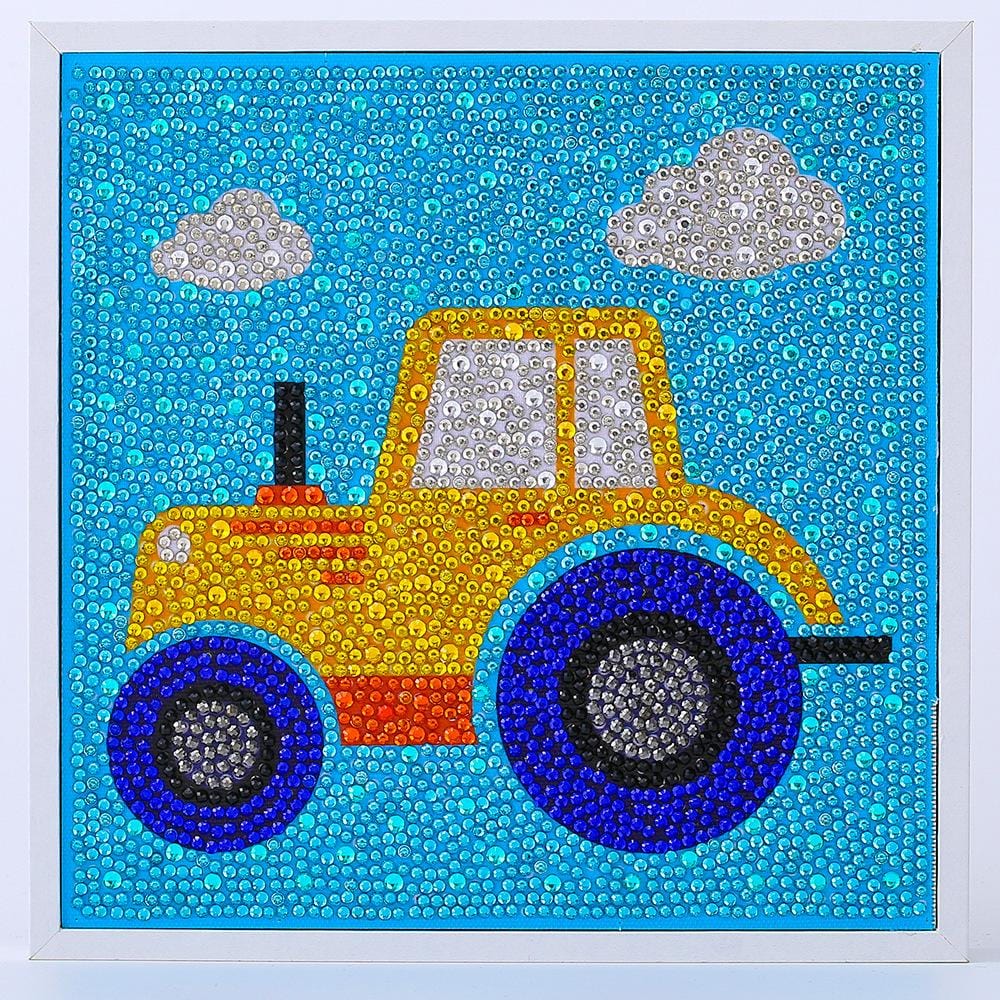 20X20CM CAR with frame 5D Kids Diamond Painting