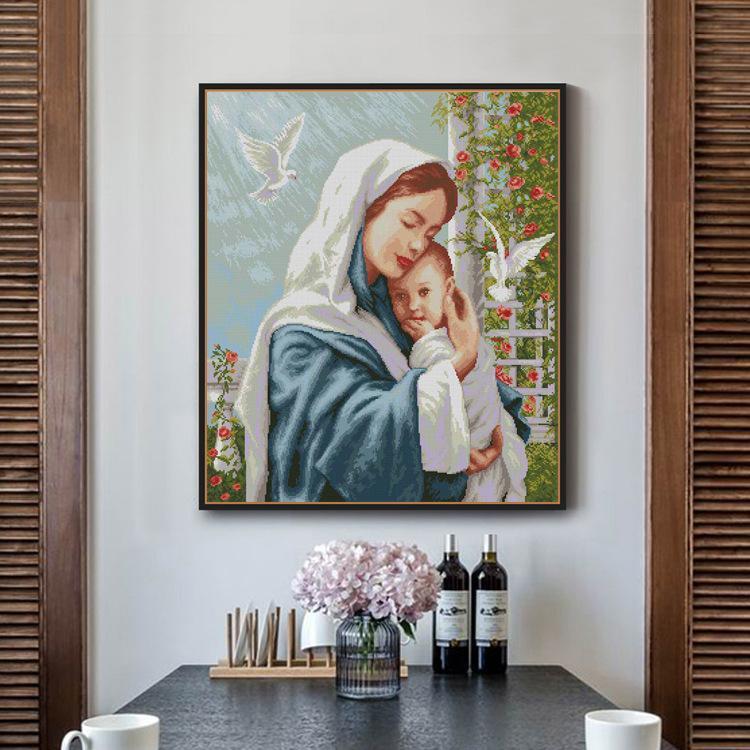 60x80CM Mary Full Diamond Painting NO Frame Round diamond