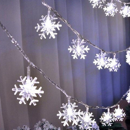 10M 100LED Snowflake String Lights