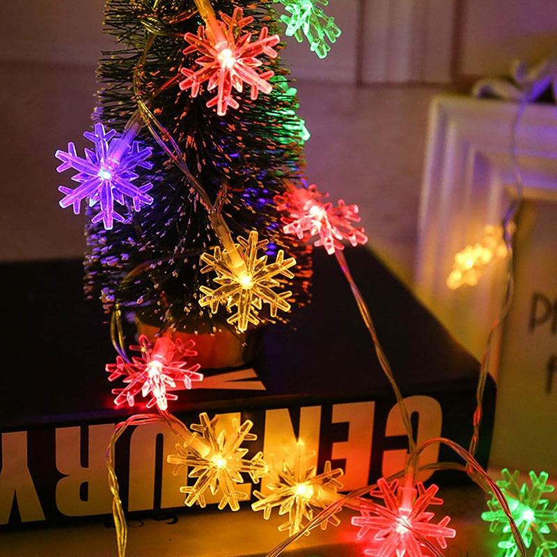 10M 100LED Snowflake String Lights