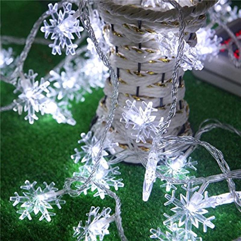 10M 100LED Snowflake String Lights