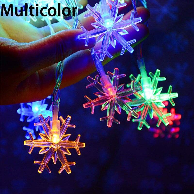 10M 100LED Snowflake String Lights