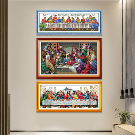 Last Supper Cross Stitch Kits 11CT Stamped  Full Range of Embroidery Starter Kit for Beginners Pre-Printed Pattern