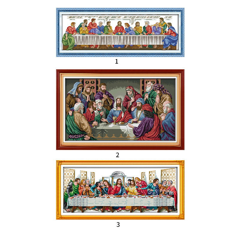 Last Supper Cross Stitch Kits 11CT Stamped  Full Range of Embroidery Starter Kit for Beginners Pre-Printed Pattern