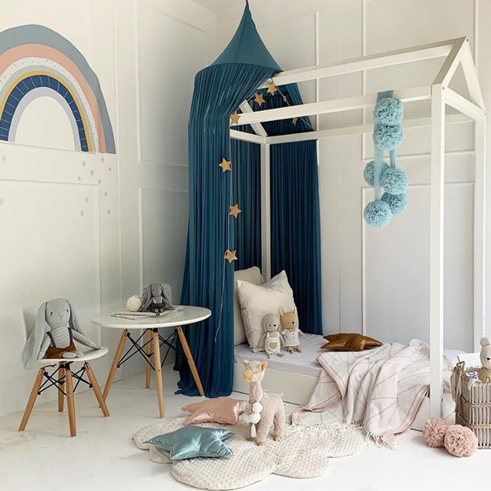 Bed Canopy Round Dome Nursery Chiffon Kids Play Tent for Children Room Decorations