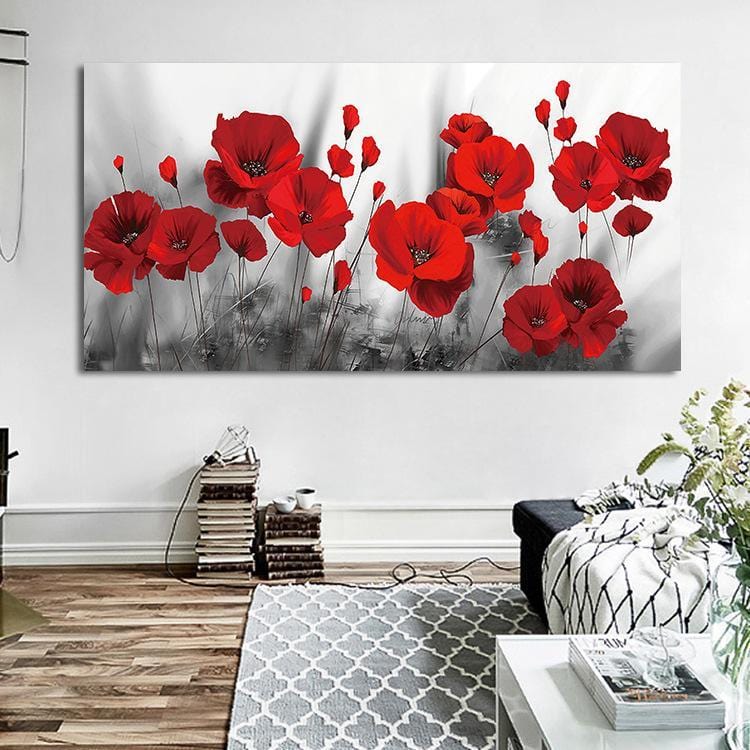 50x100cm rose NO Framed Finished Prints  Painting Canvas Wall Art For Living Room Home Decor