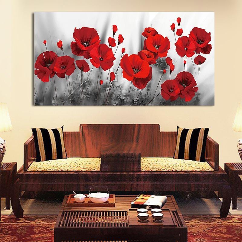 50x100cm rose NO Framed Finished Prints  Painting Canvas Wall Art For Living Room Home Decor
