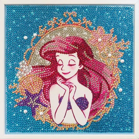 20X20CM Princess Ariel with frame 5D Kids Diamond Painting