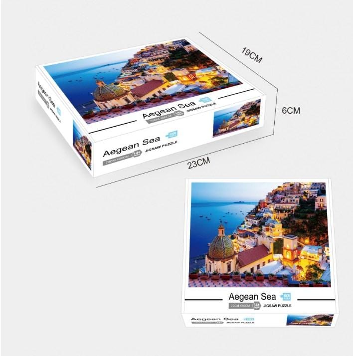 1000 Pieces DIY Adult Puzzle Jigsaw Puzzle Adult Educational Toys Puzzle Toy For Children's Gift-Aegean sea-02