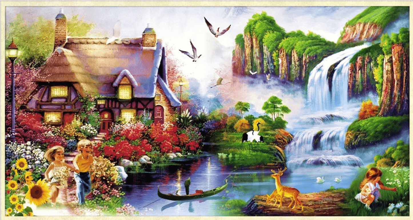 100x50CM-Garden- DIY 5D full Diamond Painting