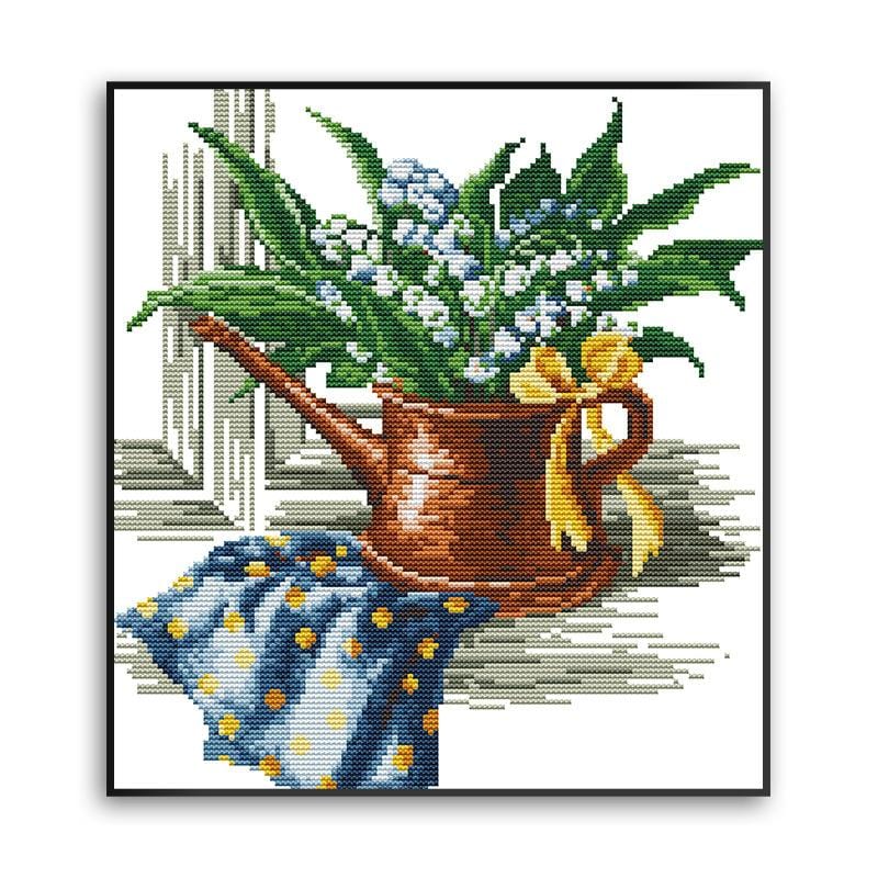 39cm*42cm Cross Stitch Kits 11CT Stamped Full Range of Embroidery Starter Kit for Beginners Pre-Printed Pattern