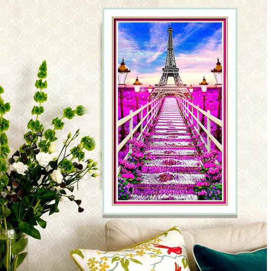 65x120CM Eiffel tower 5D Full Diamond Painting NO Frame Round beads