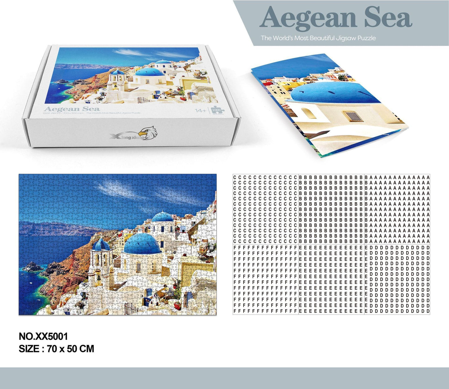 1000 Pieces  DIY Adult Puzzle Jigsaw Puzzle Adult Educational Toys  Puzzle Toy For Children's Gift-Aegean sea-01