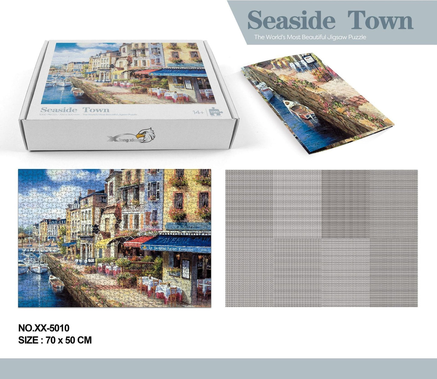 1000 Pieces  DIY Adult Puzzle Jigsaw Puzzle Adult Educational Toys  Puzzle Toy For Children's Gift-Seaside Town