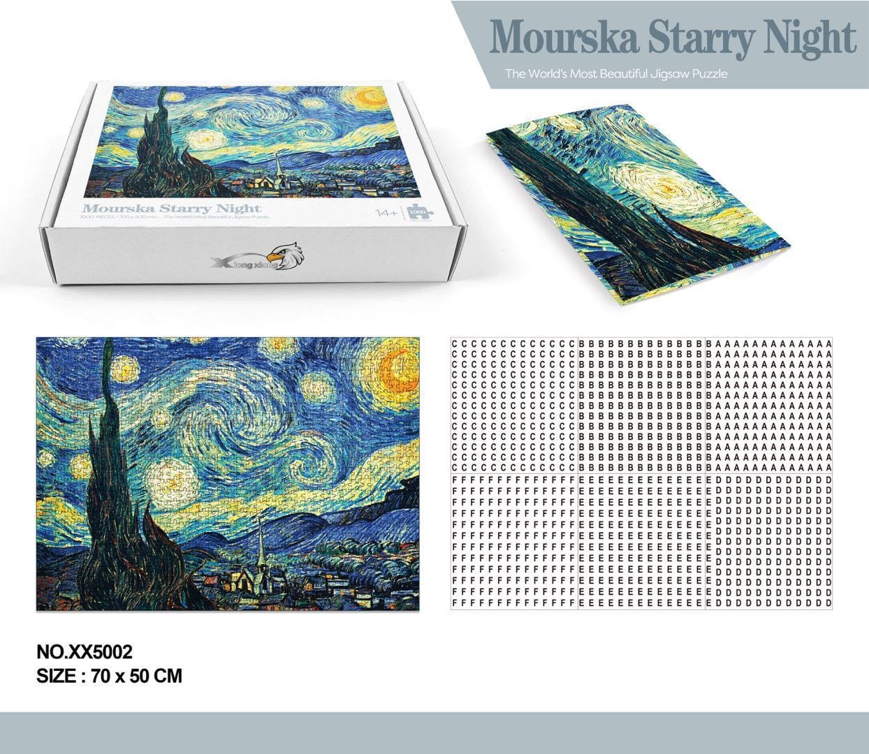 1000 Pieces  DIY Adult Puzzle Jigsaw Puzzle Adult Educational Toys  Puzzle Toy For Children's Gift-Starry sky