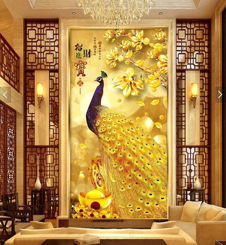 50*95CM-Peacock Home Decoration DIY 5D Full Diamond Painting A6979