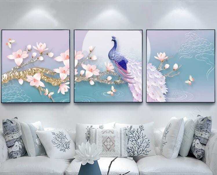 40x120CM-Home Decoration DIY 5D full Diamond Painting-Peacock R9086