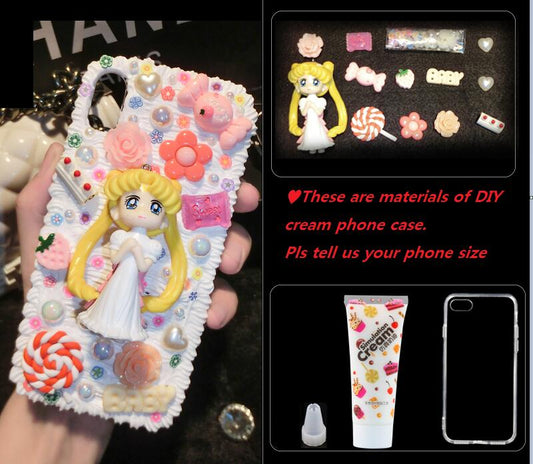 Candy Girl Handmade Cream Glue Diy Phone Case tool set