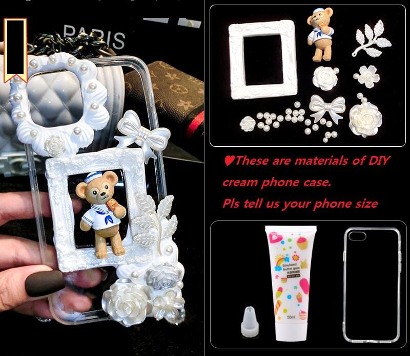 Mermaid Handmade Cream Glue Diy Phone Case tool set gccemart