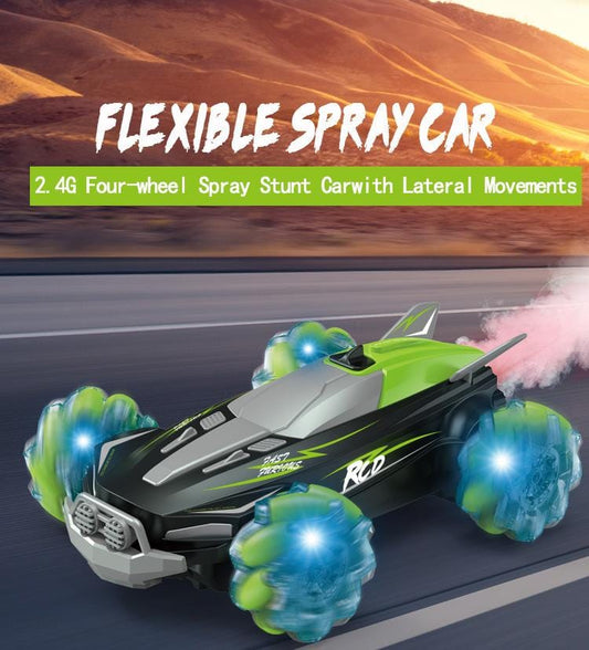 Remote Control Car RC Stunt 2.4 GHZ Stunt RC Car 360° Rotation Drift Gesture Control with Smog LED Wheels Double Large Rechargeable Battery Toys for Boys Kids