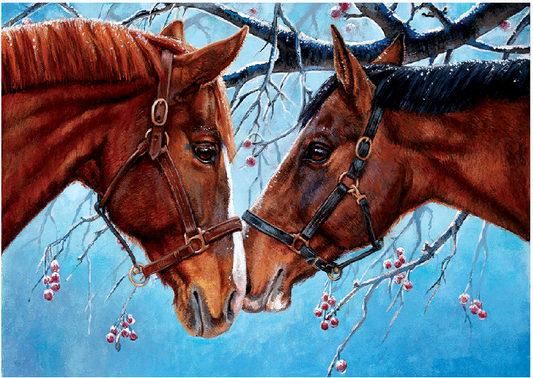 40x30CM-2horses- DIY 5D full Diamond Painting NO FRAMED